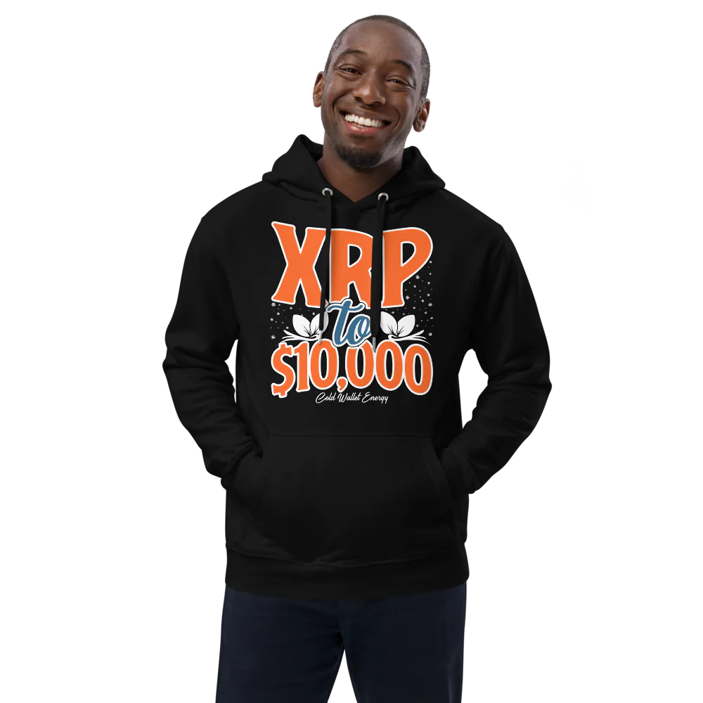 XRP TO $10,000 COLD WALLET ENERGY - PREMIUM ECO HOODIE