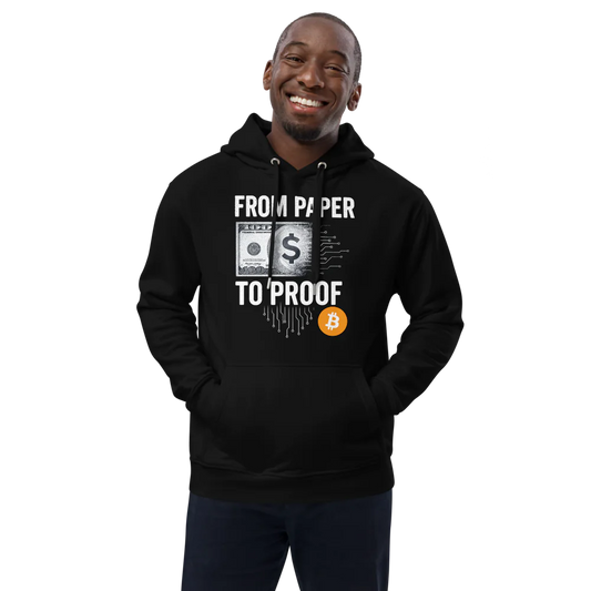 BITCOIN FROM PAPER TO PROOF PREMIUM ECO HOODIE