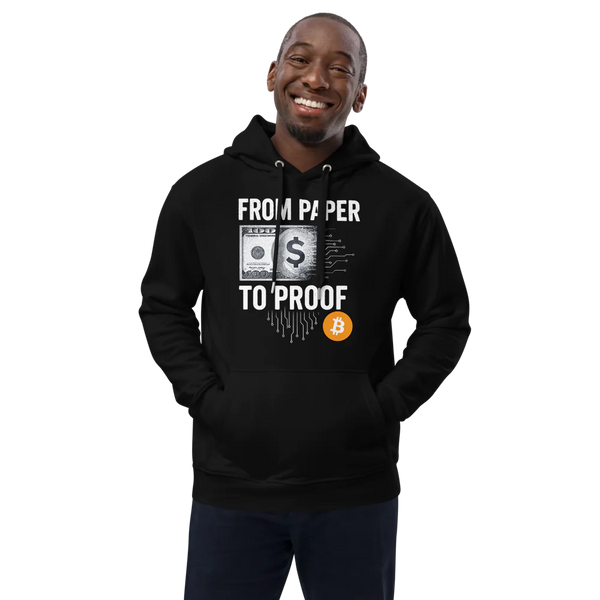 BITCOIN FROM PAPER TO PROOF PREMIUM ECO HOODIE